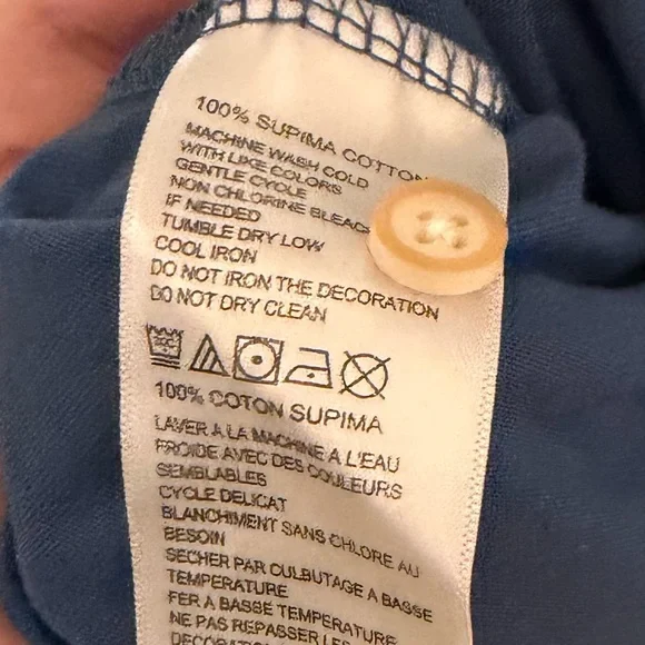 Tommy Bahama Supima Cotton Long Sleeve Polo Blue Men's‎ Large TB221465R - Picture 3 of 5